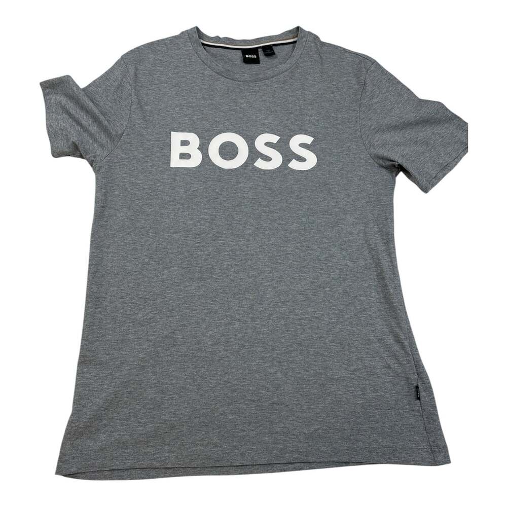 HUGO BOSS GRAY SHORT SLEEVE CREW NECK TEE SHIRT MEN'S SIZE M